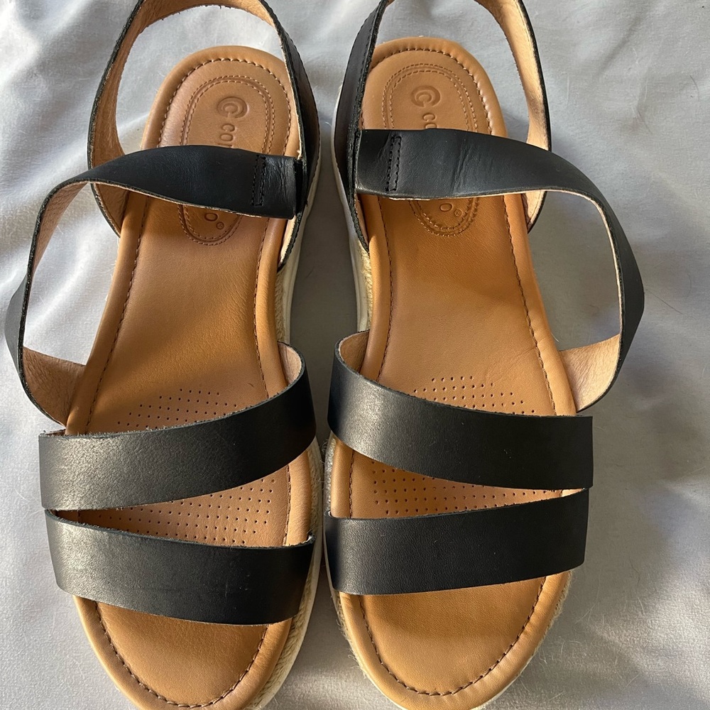 Cordon Como Sandals, Black, size 9